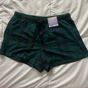 Plaid PJ shorts from target
